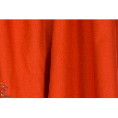 Tissu "Crêpe Tangerine" atelier brunette couture mode femme été rouge