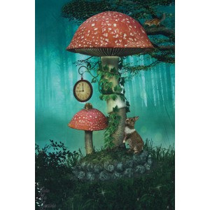 Panneau Jersey Forêt enchantée Stenzo champignon animaux enfant couture