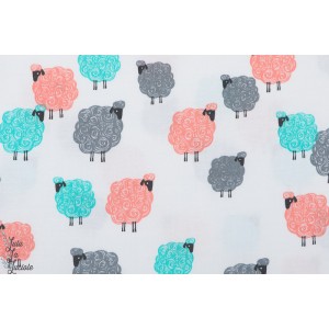 Popeline BAA BAA BABY mouton couleur michael miller coton couture enfant 