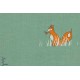Popeline renard BIRCH SLY FOX coton plaid patch nature fox animaux enfant 