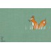 Popeline renard BIRCH SLY FOX coton plaid patch nature fox animaux enfant 