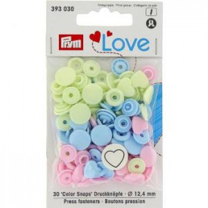 Bouton Pression Prym Love fleur rose bleu vert vario 393081