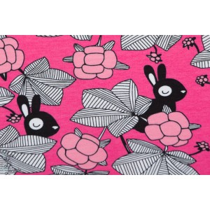 Sweat Bio paapii Hilda Rose  lapin caché feuillage 