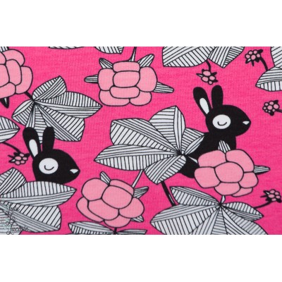 Sweat Bio paapii Hilda Rose  lapin caché feuillage 