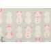 Popeline Cotton Steel Snow Baby Neo bonhomme de neige fluo rose graphique 