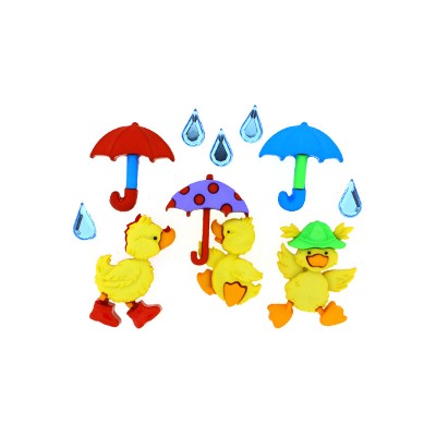 Boutons Puddle Jumpers canard pluie parapluie
