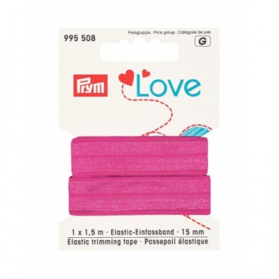 Prym love passepoil élastique 15mm rose 995508