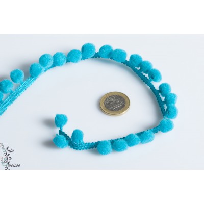 Galon Pompon 18mm Turquoise