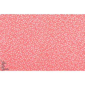 Viscose C Gaia rouge graphique fleur baie végétal 