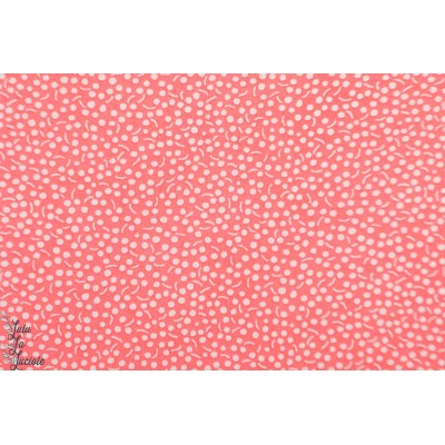 Viscose C Gaia rouge graphique fleur baie végétal 
