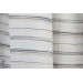 Popeline  SEVILLE crême rayure lurex marine 