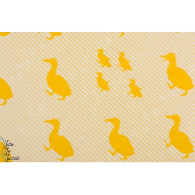 Canvas kokka double face canard jaune toile sac accessoire 