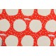 tissu japonais Silver Foxes, small triangles red,Echino DEN Pour Kokka , renard sur fond rouge