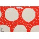 tissu japonais Silver Foxes, small triangles red,Echino DEN Pour Kokka , renard sur fond rouge