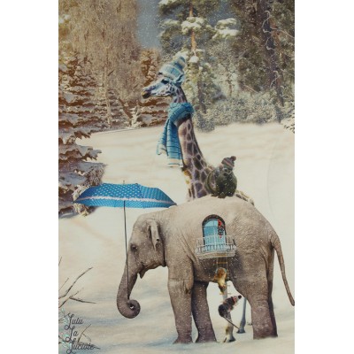 Panneau Sweat éléphants en hiver stenzo 