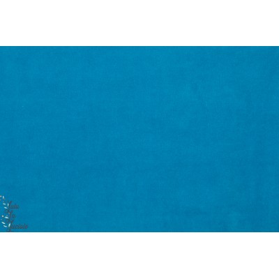 Velours minky ras Hilco turquoise bleu 