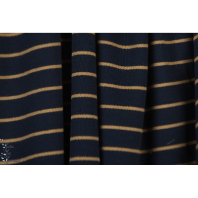 Interlock Bio Rayé Marron Bleu rayure jersey cpauli marinière marin