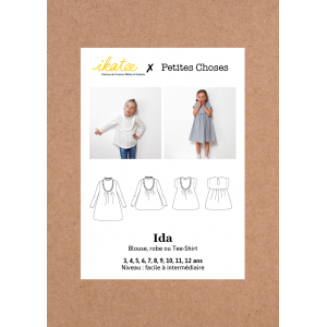 Pochette Patron robe/blouse enfant fille IDA 3/12 ans Ikatee & Petites Choses