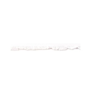 Elastique White Ruffle Edge 14mm - 11604