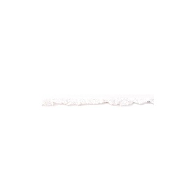 Elastique White Ruffle Edge 14mm
