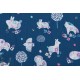 Popeline Dear Stella No Poroblama Deutch 1045 grpahique animaux bleu fleur bébé layette