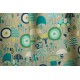 Popeline Cotton Steel H0101-LE2U MORI NO TOMODACHI - KINOKO YAMA campgnon animaux vert jaune 