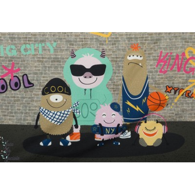 panneau jersey Digital ''la rue"" Stenzo ottobre monstre rue enfant skate