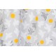 tissu coton Popeline bio  Glint colombes fond gris cloud9