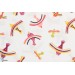 Popeline AGF Bright Indiza - Kukushuru -oiseau * arc en ciel retro vintage