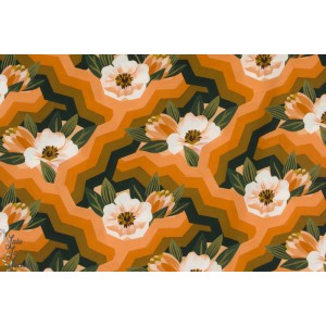 rayon Spring réverie Cloud9 mode femme retro vintage 70 fleur orange graphique 