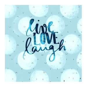 Panneau Summersweat Bio cosy dots Lillestoff ''Live Love laugh''