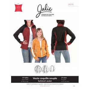 Patron Softshell Jacket Jalie pour fille et femme patron veste 