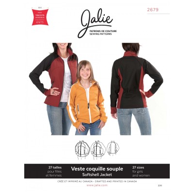 Patron Softshell Jacket Jalie pour fille et femme patron veste 