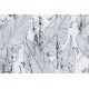 jersey Bio Palmenhauss Lillestoff feuille jungle graphique blanc