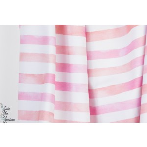Sweat Bio Aquarelringel Pink Lillestoff