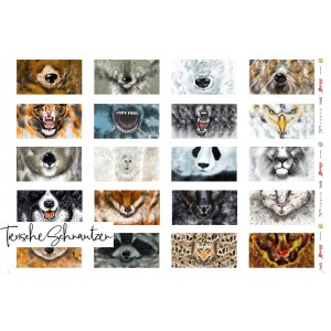 Panneau Masque Tierische Lillestoff masque animaux sauvage