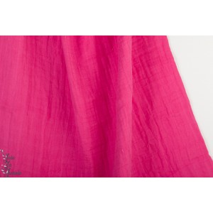 Double Gaze Uni rose fushia froissé