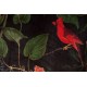 Velvet Basic Exotique velours décoration oiseau noir jungle 
