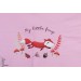 Panneau jersey ''My Little fox '' Rose