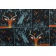 Popeline Bio BIRCH '' Night Gazelle""- Charly harper Collection  Halloween
