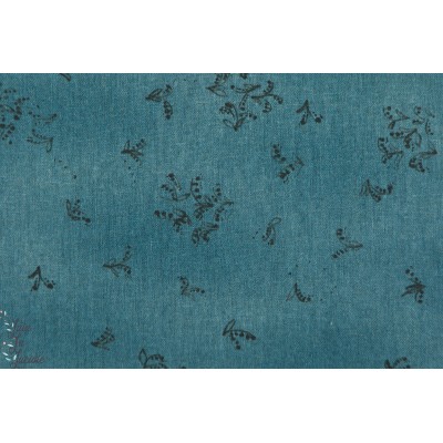 SUZERAN FIELD by Naomi Ito  Lin NANI Iro Kokka Fabric couture femme bleu 