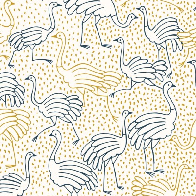 Tissu  Canvas Gold Ostrich Katia