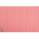 Popeline Rayure rose et beige Kokka