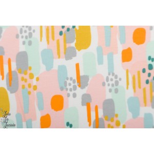 Sweat brosse Bio Poppy couleurs - Blanc