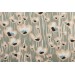 Popeline Cotton Steel ST101-GY3 In Bloom - Wildflowers - Gray Fabric