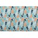 Popeline Bio the Tiny Garden cactoes Tropical Lush blue Nerida Hansen