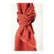 Nisa Softened Linen - Coral Red  Mind The Maker