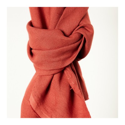 Nisa Softened Linen - Coral Red  Mind The Maker