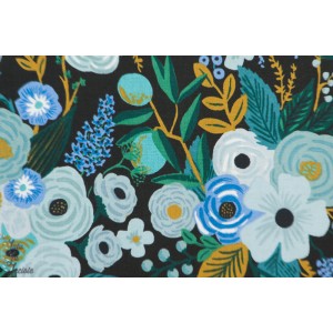 Popeline Blue Fabric - Cotton and Steel - Rifle Paper Co -garden Party