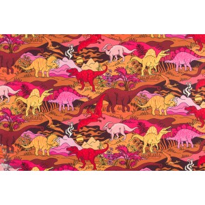 Jersey Vintage in my heart cesars Dinosaurs brown/orange/pink